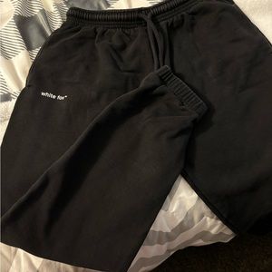 White Fox black sweatpants